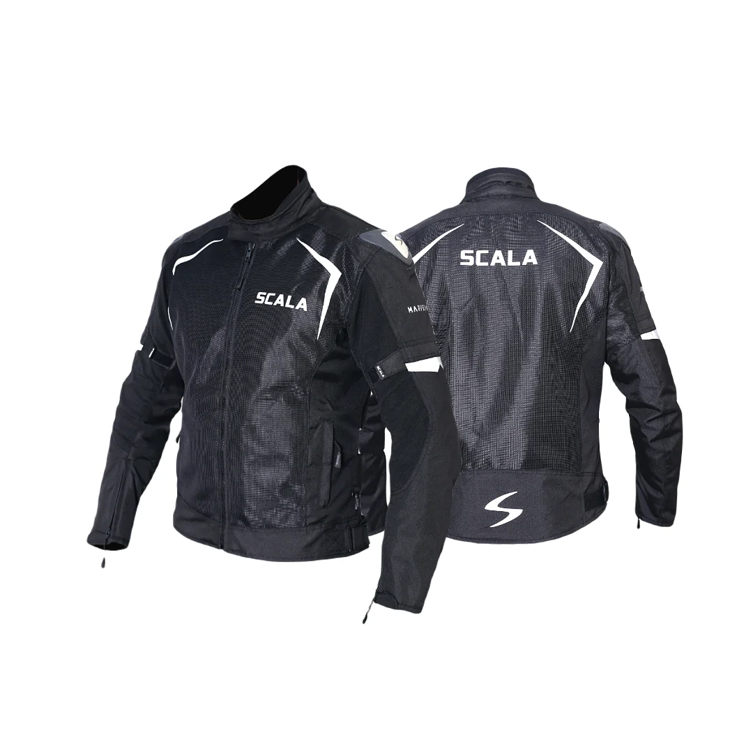 SCALA Marvel V2 Black Motorcycle Riding Jacket with CE Level 2 Armor
