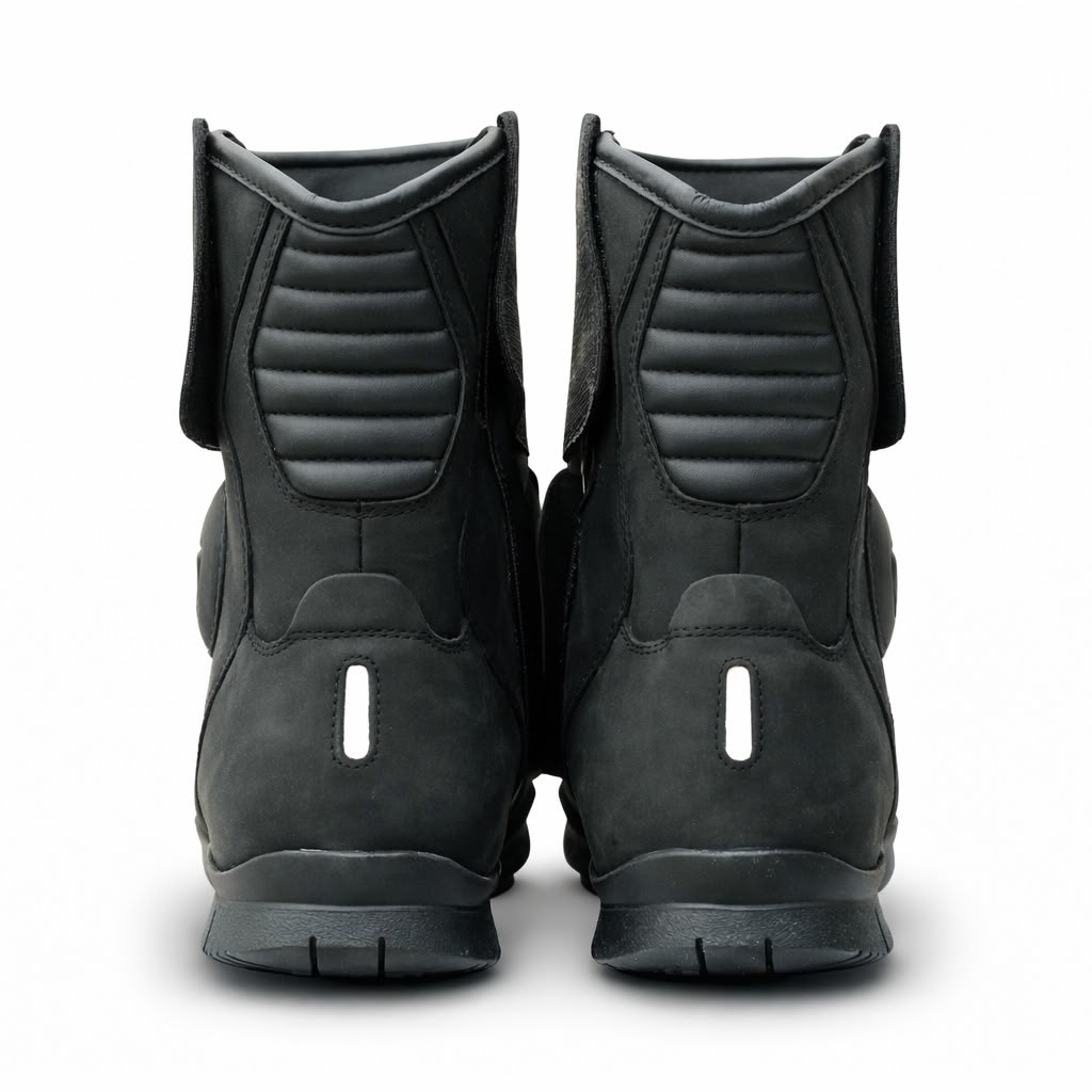Scala Rove black waterproof leather motorcycle boots with reinforced ankle and shin protection and all-terrain sole