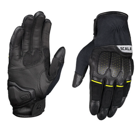Scala Speed-2 black genuine leather motorcycle riding gloves