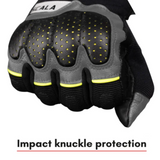 Scala Speed-2 gray genuine leather motorcycle riding gloves