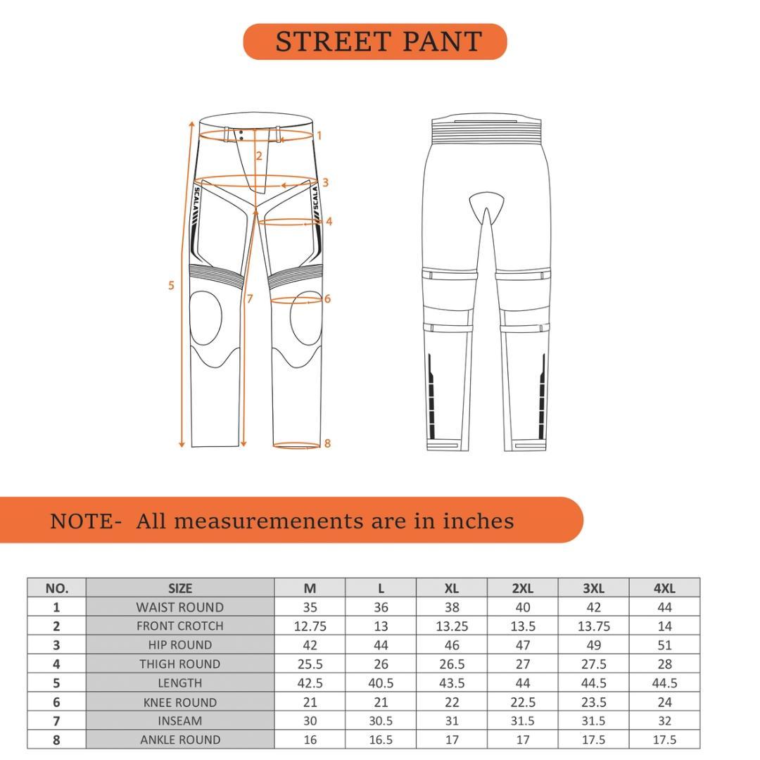 SCALA Street L2 Black Motorcycle Riding Pants with CE Level 2 Armor