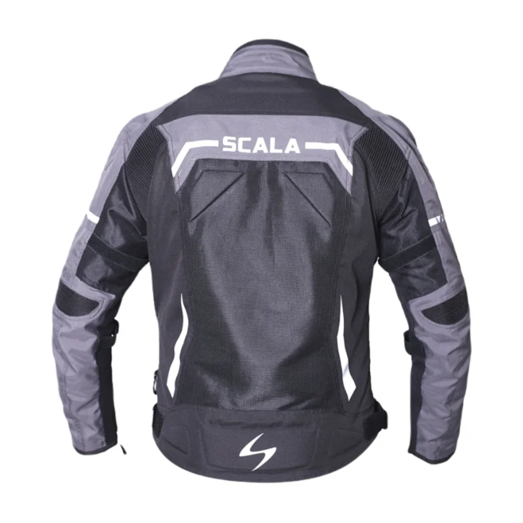 SCALA Thunder L2 Gray Motorcycle Riding Jacket with CE Level 2 Armor