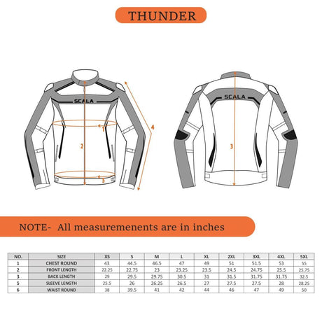SCALA Thunder L2 Gray Motorcycle Riding Jacket with CE Level 2 Armor