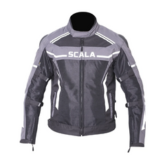 SCALA Thunder L2 Gray Motorcycle Riding Jacket with CE Level 2 Armor