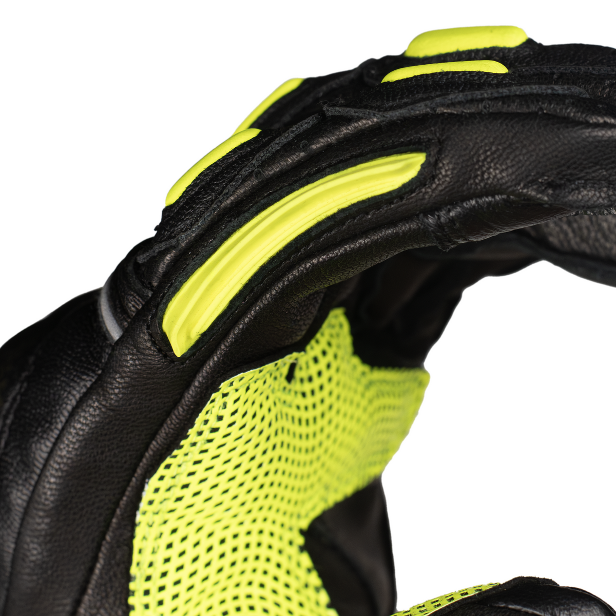Scala Trekker motorcycle gloves showing SAS-TEC carbon knuckle protectors