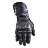 Scala Trekker black genuine leather motorcycle riding gloves front view