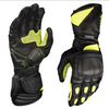 Scala Trekker black genuine leather motorcycle riding gloves front view
