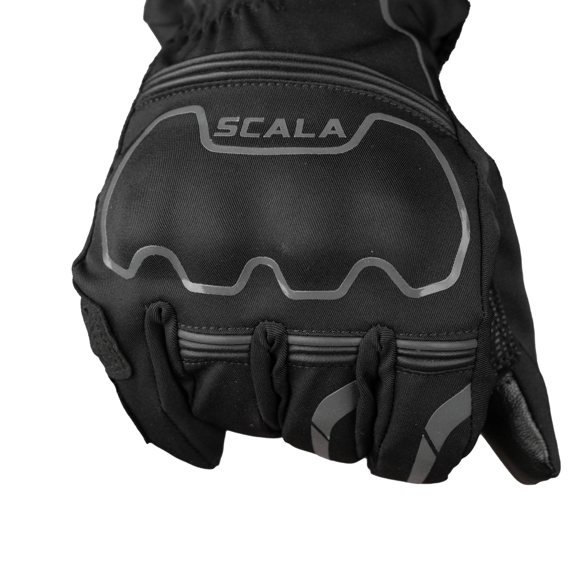 Scala Typhoon black waterproof motorcycle riding gloves
