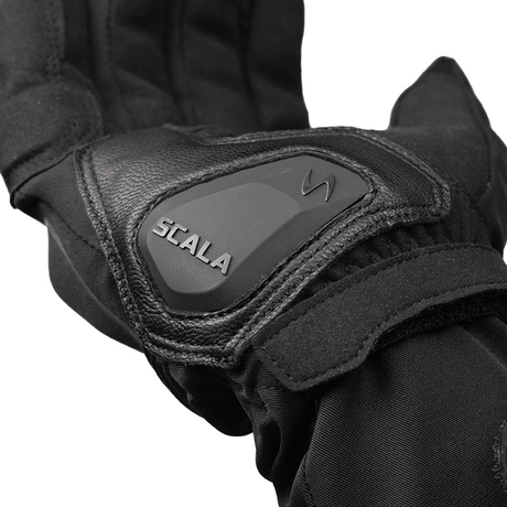 Scala Typhoon black waterproof motorcycle riding gloves

