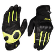 Scala Viper black neon genuine leather motorcycle riding gloves

