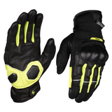 Scala Viper black neon genuine leather motorcycle riding gloves

