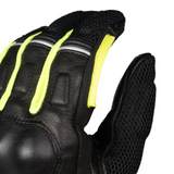 Scala Viper black neon genuine leather motorcycle riding gloves

