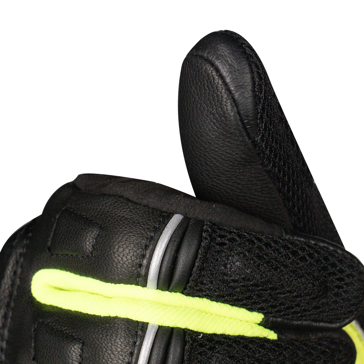Scala Viper black neon genuine leather motorcycle riding gloves

