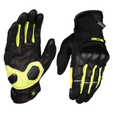 Scala Viper black neon genuine leather motorcycle riding gloves

