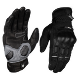 Scala Viper black genuine leather motorcycle riding gloves front view