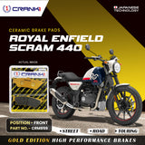 CRANK1 CRM859 ceramic front brake pads for Royal Enfield Scram 440 motorcycle