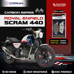 CRANK1 CFB902 Carbon Front Brake Pads for Royal Enfield Scram 440