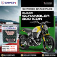 CRANK1 CB312 Sintered Rear Brake Pads for Ducati Scrambler 800 Icon 2019 Onwards motorcycle