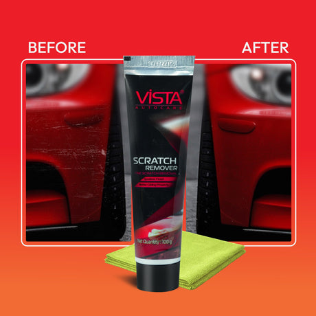 Vista Auto Care Car Scratch Remover 100g with Microfiber Cloth

