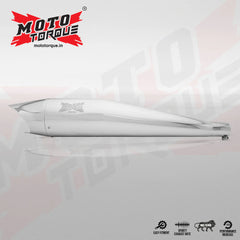 Moto Torque Shark Chrome Performance Exhaust for Royal Enfield UCE Models