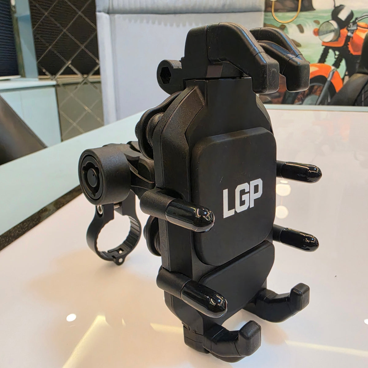 LGP 1313 motorcycle phone holder with vibration damper
