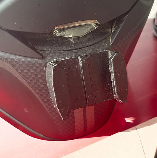 SHOEI Hornet X2 ADV helmet chin mount installed for GoPro and Insta360 POV off-road and adventure motovlogging camera setup