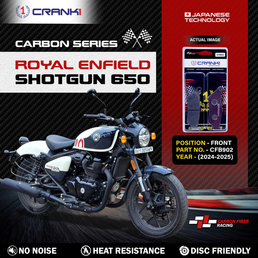 CRANK1 Carbon Brake Pads CFB902 Front For Royal Enfield Shotgun 650 2024-2025 Motorcycle