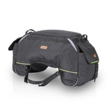 Guardian Gears SideKick 45L Universal Motorcycle Tail Bag with waterproof rain cover mounted on motorcycle for touring and travel