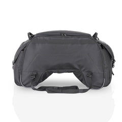 Guardian Gears SideKick 45L Universal Motorcycle Tail Bag with waterproof rain cover mounted on motorcycle for touring and travel