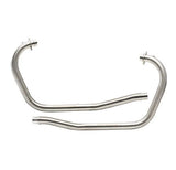 Silver Stallion bend pipes for Royal Enfield Classic 650 cruiser silver finish