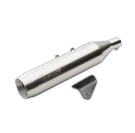 Silver Stallion Glide brushed silver exhaust for Royal Enfield Himalayan 411 and Scram series