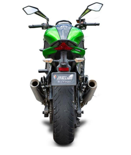 Silver Stallion full system exhaust for Kawasaki Z1000 silver finish performance exhaust