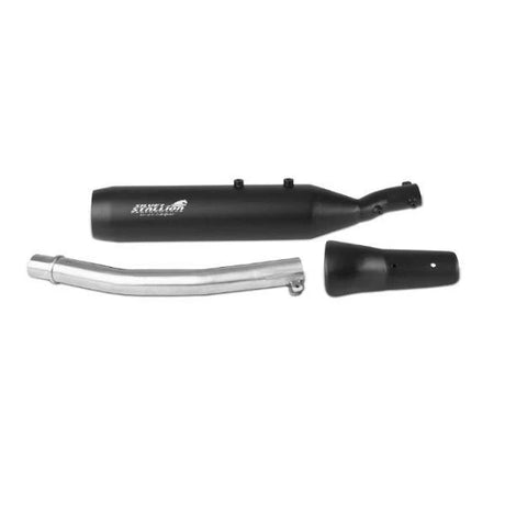 Silver Stallion Outlander exhaust for Royal Enfield Bear 650 available in silver matte black and brushed finish