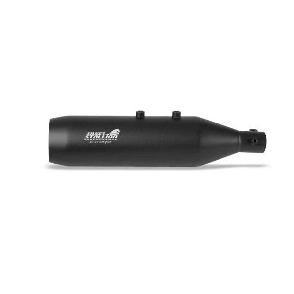 Silver Stallion Cross Country full system exhaust for Royal Enfield Himalayan 450 Guerrilla 450 black matte
