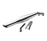 Silver Stallion Drift performance exhaust for Honda CB350 silver textured black brushed