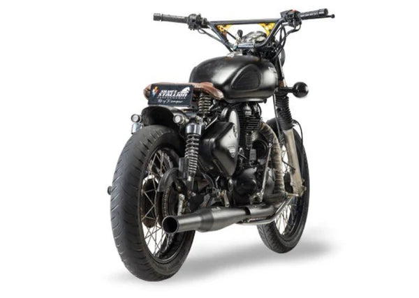 Silver Stallion Sturdy brushed exhaust for Royal Enfield Classic 350
