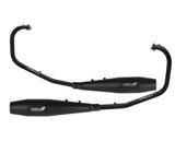 Silver Stallion full system exhaust for Royal Enfield Interceptor 650 and Continental GT 650 silver black matte brushed