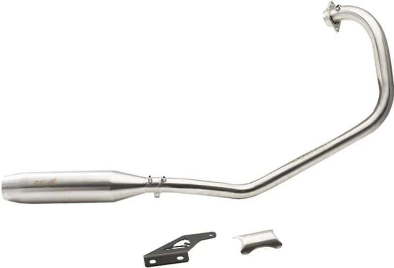 Silver Stallion Blaze full system exhaust for Triumph Speed 400 Scrambler 400X brushed finish