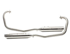 Silver Stallion full system exhaust for Royal Enfield Classic 650 silver black matte brushed