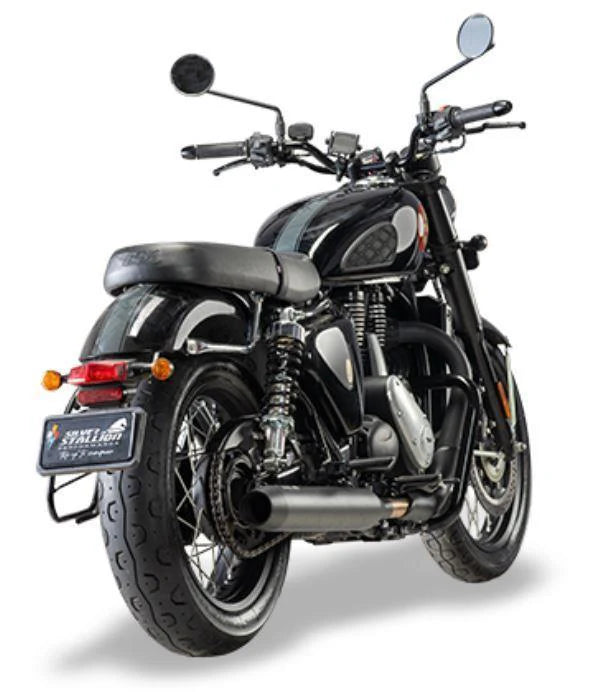 Silver Stallion Ranger performance exhaust for BSA Gold Star 650 brushed silver black matte