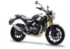 Silver Stallion Blaze Performance Exhaust for Triumph Speed 400 Scrambler 400X T4 silver black matte brushed