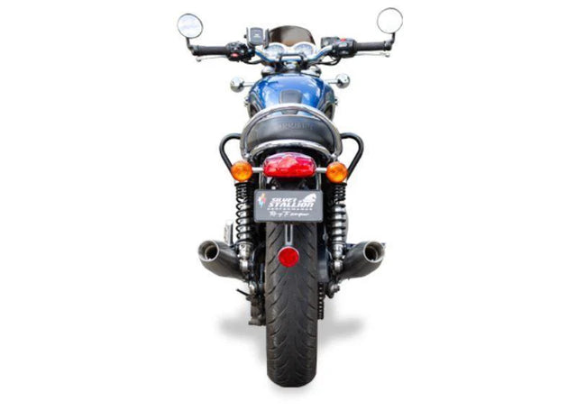 Silver Stallion full system exhaust for Triumph Bonneville T120 1200 silver finish