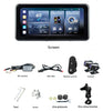 SIMTAC M10-PRO 6.0 inch IPS motorcycle DVR navigation screen with wireless Apple CarPlay Android Auto dual cameras AI blind spot detection and TPMS
