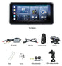 SIMTAC M10-PRO 6.0 inch IPS motorcycle DVR navigation screen with wireless Apple CarPlay Android Auto dual cameras AI blind spot detection and TPMS