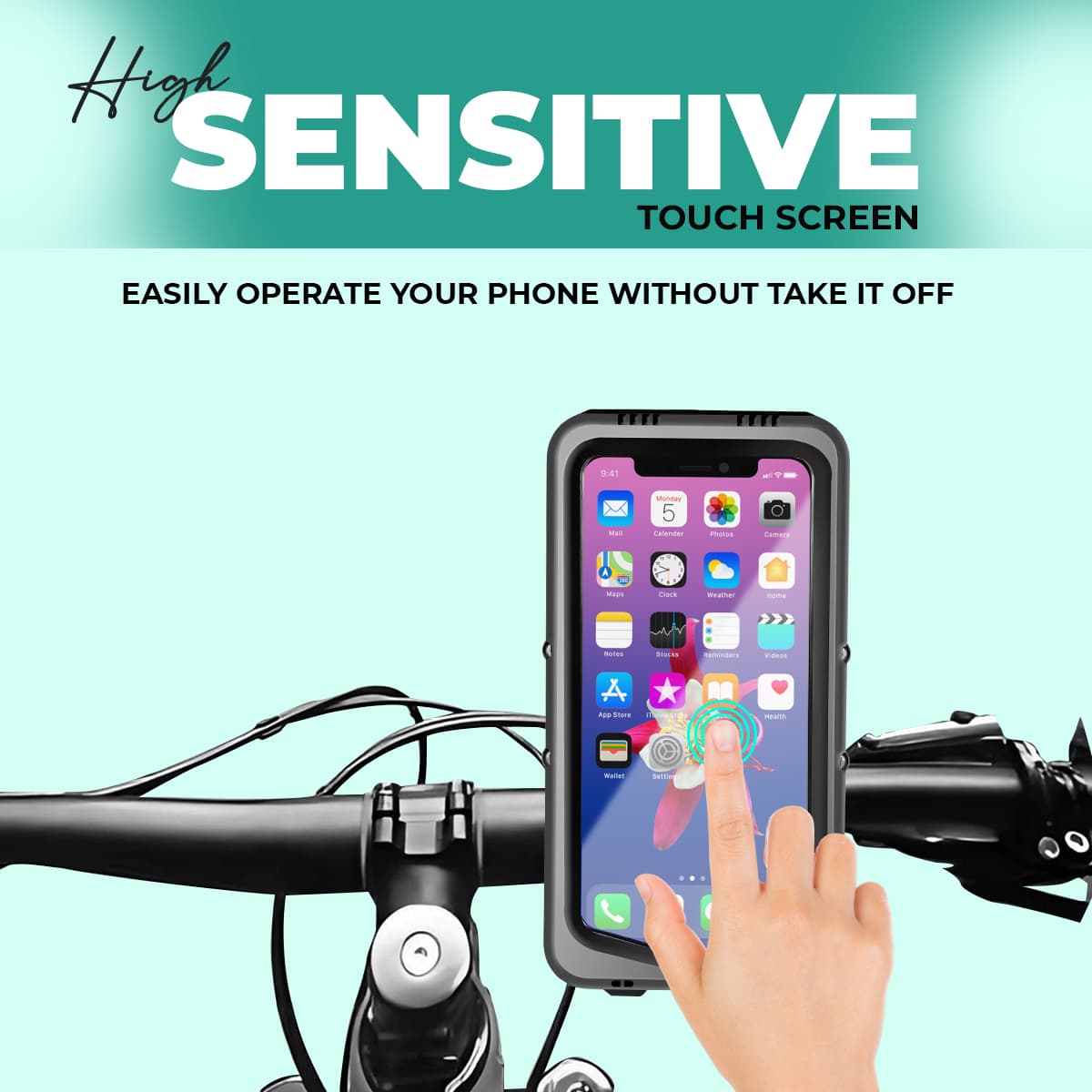 Simtac MagLock MHML-PRO waterproof motorcycle mobile holder

