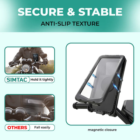 Simtac MagLock MHML-PRO waterproof motorcycle mobile holder


