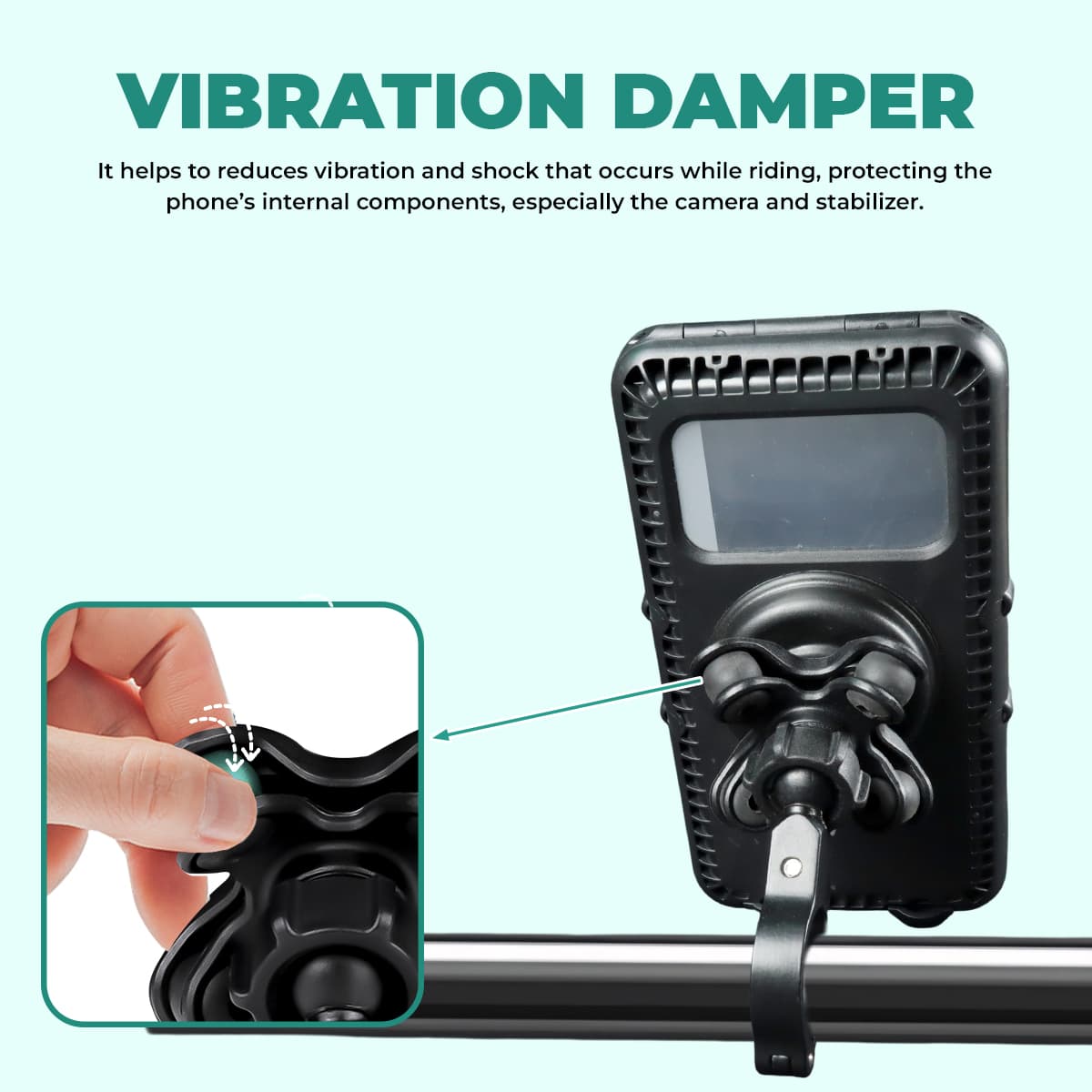 Simtac MagLock MHML-PRO waterproof motorcycle mobile holder

