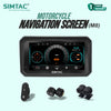 SIMTAC M8DT motorcycle GPS navigation system with CarPlay touchscreen