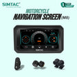 SIMTAC M8DT motorcycle GPS navigation system with CarPlay touchscreen