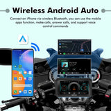 SIMTAC M8DT motorcycle GPS navigation system with CarPlay touchscreen